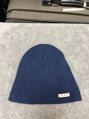 Neff Navy Blue Ribbed Knit Beanie
